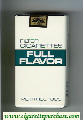 Full Flavor Filter Cigarettes Menthol 100s cigarettes soft box